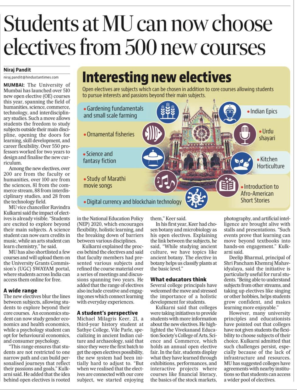 University Of Mumbai Reaches Northeast: Catching Them Young Through MoE IIT-PAL